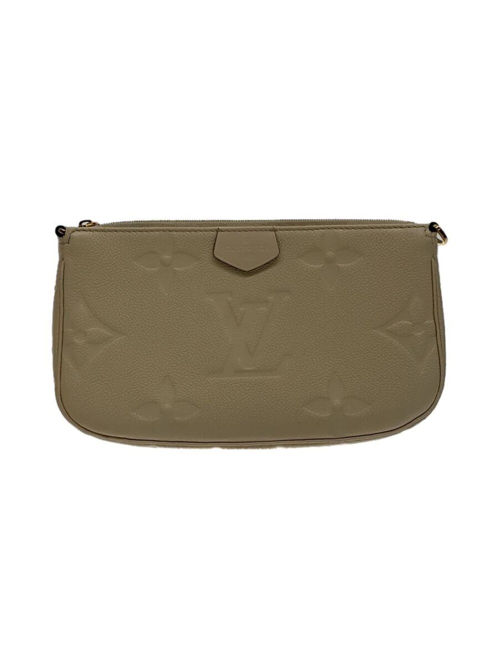 LOUIS VUITTON Multi Pochette Accessoires Monogram Empreinte Cream Leather Solid